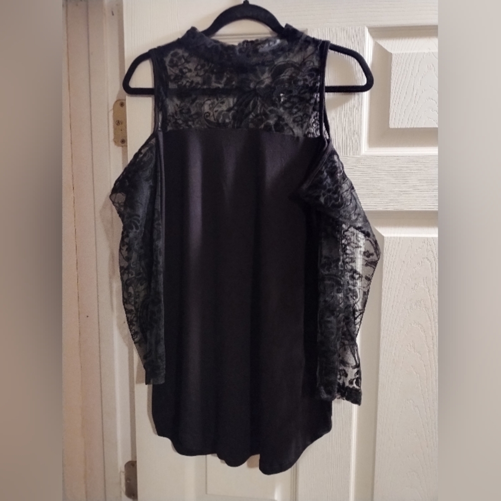 NWOT Elegant Black Lace Women's Top